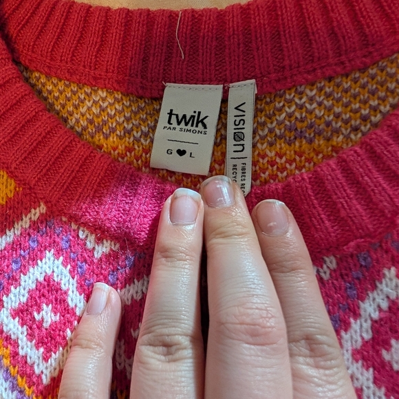 2/40$ Colorful Geometric Pattern Sweater - Picture 2 of 5